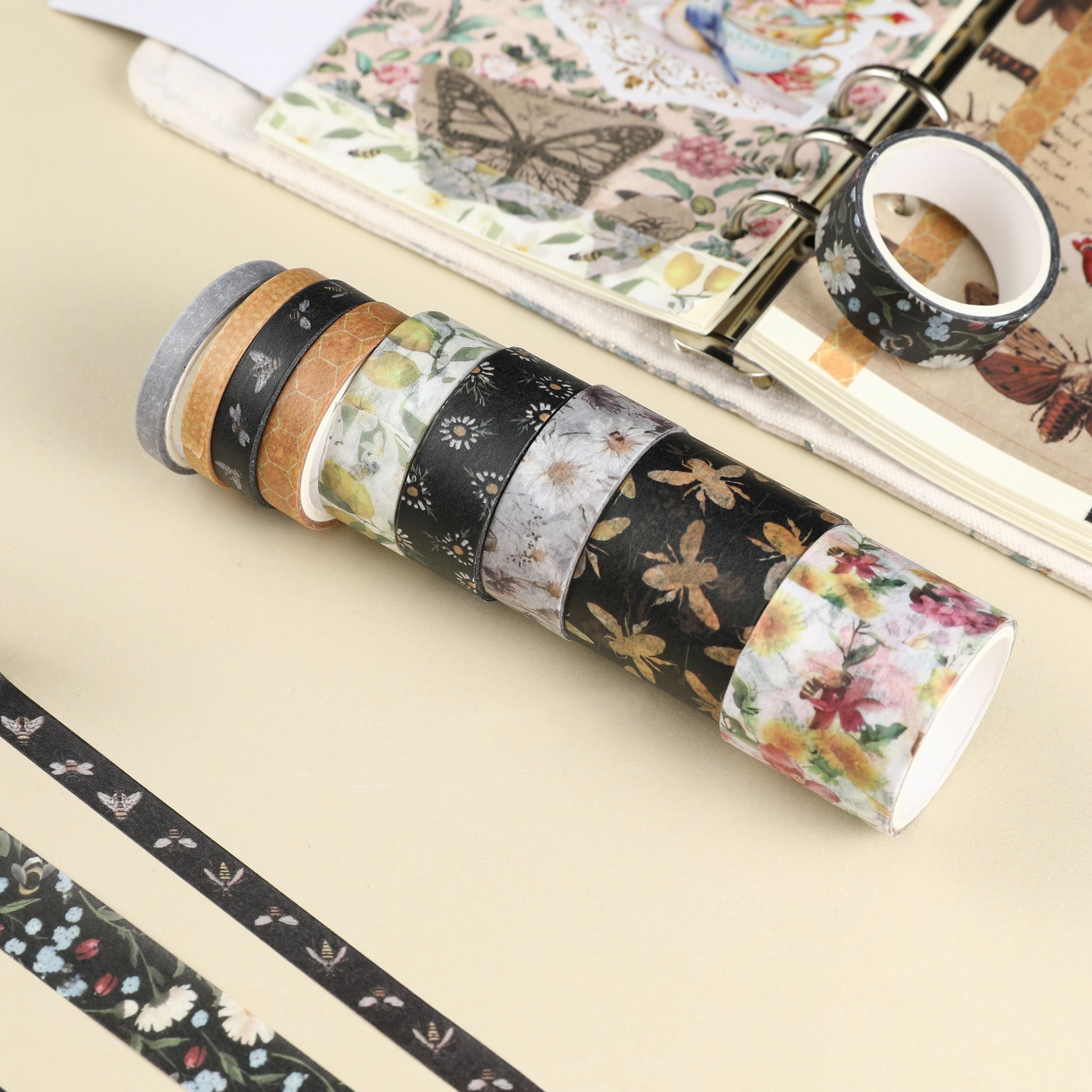 10pcs Bee Themed Decorative Paper Tape DIY Crafts Gift Wrapping Scrapbooking