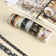 10pcs Bee Themed Decorative Paper Tape DIY Crafts Gift Wrapping Scrapbooking