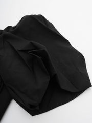 Casual Two Piece Set Puff Sleeve Cropped Tops & Ruched Maxi Skirts