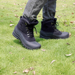 Men's Warm Waterproof Snow Boots Fluffy Lining Non Slip Winter Shoes