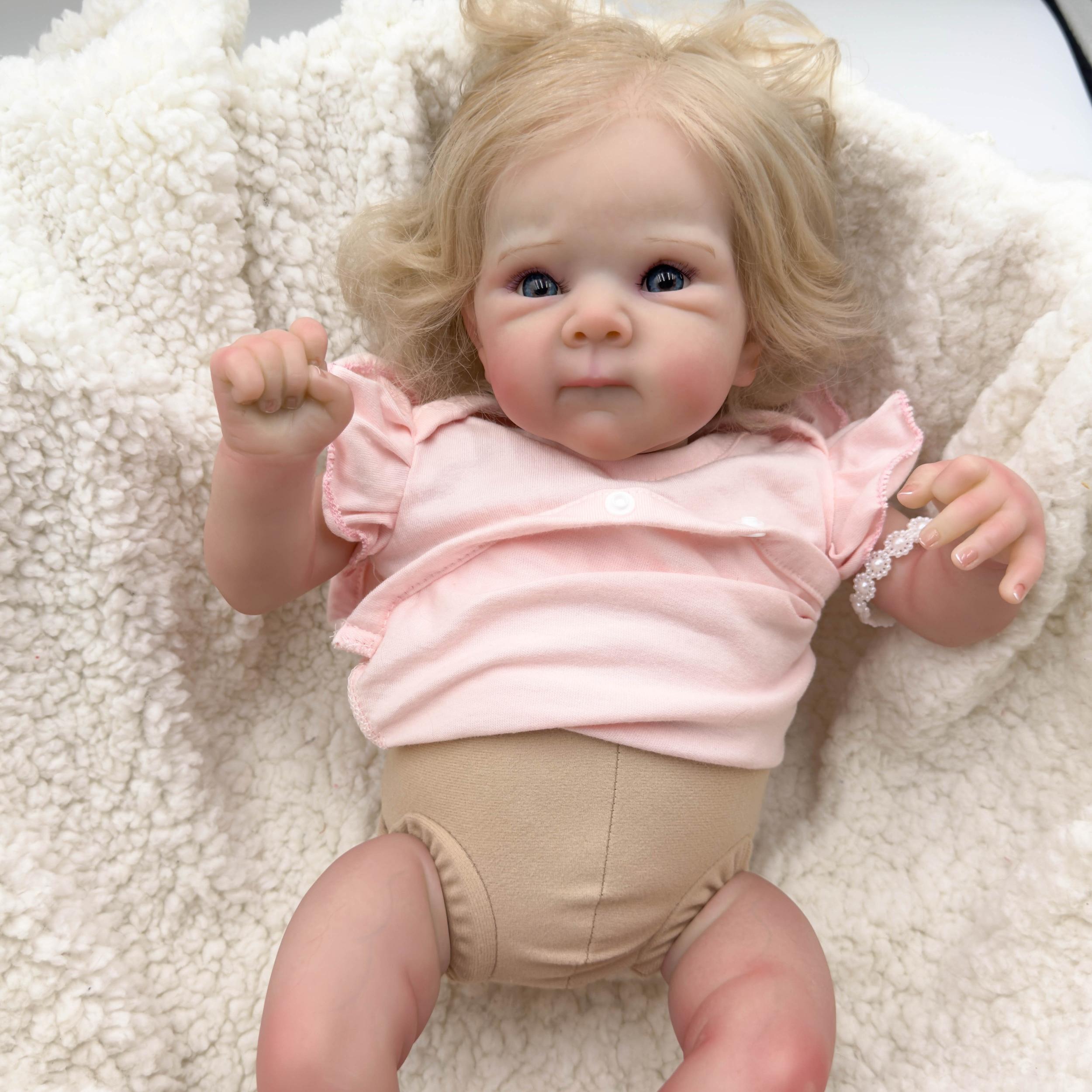 18" Realistic Reborn Kids Doll Bettie Soft Cloth Body Hand Painted Pink
