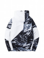Men's Hooded Windproof Ski Jacket with Zip Pockets