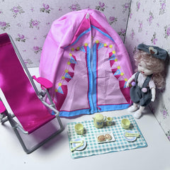 16pcs Dollhouse Decorations Tent Beach Chair Fashionable Camping Accessories