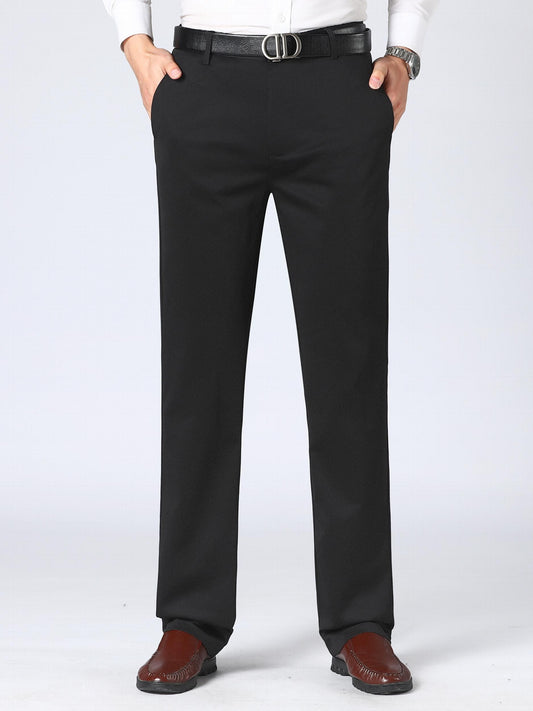 Men's Formal Solid Stretch Dress Pants for Business