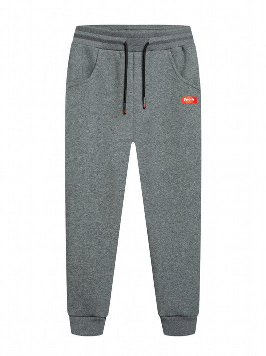Boys' Plus Fleece Cotton Joggers Thermal Pants for Winter