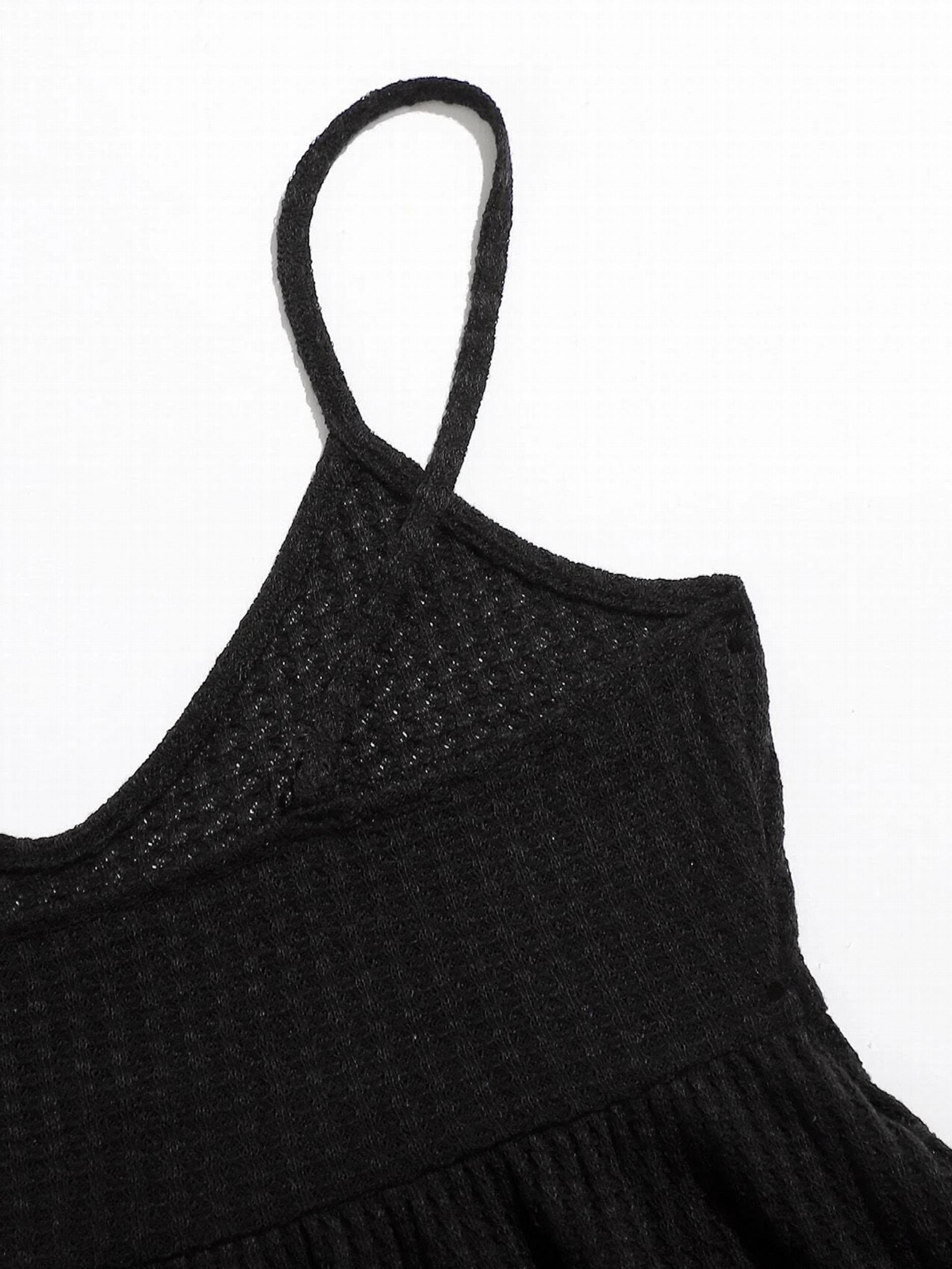 Solid Knitted Cami Top V Neck Sleeveless Top Women's Lingerie