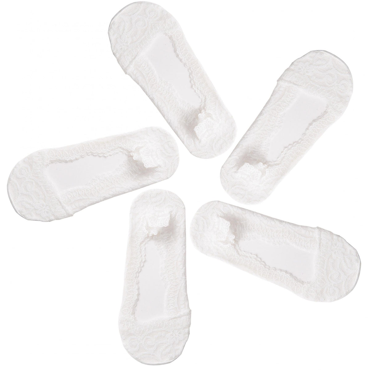 5 Pairs Floral Lace Ankle Socks Women's Stockings & Hosiery