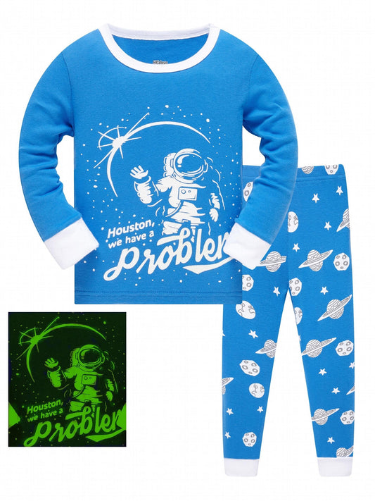 Boys Cotton Pajamas 2 Piece Set for 3-8 Years