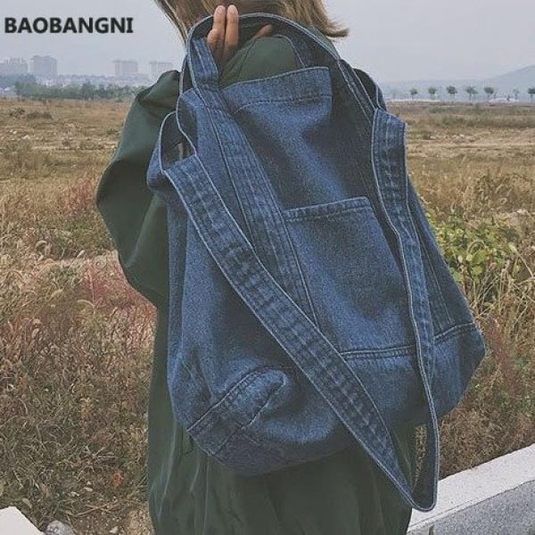 Denim Shoulder Hand Bag For Woman Crossbody Casual Jeans Bags