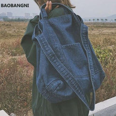 Denim Shoulder Hand Bag For Woman Crossbody Casual Jeans Bags