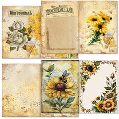 Bee Theme Scrapbook Paper 16 Sheets A5 20lb 98 Brightness - Clearance Sale