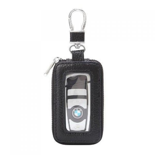 Universal Leather Car Key Case Keychain Wallet Storage Bag
