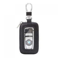 Universal Leather Car Key Case Keychain Wallet Storage Bag