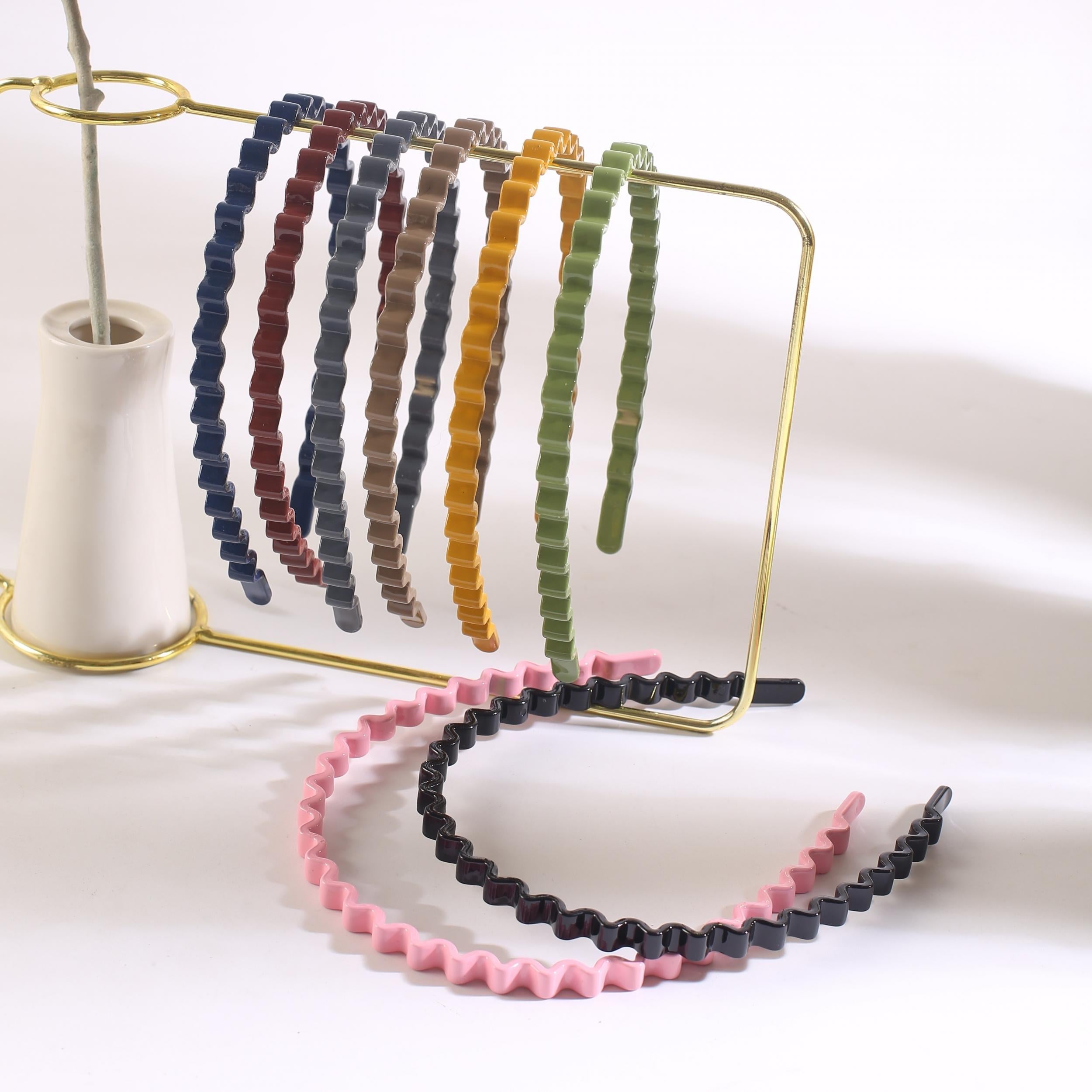 4Pcs Set Toothed Headband and Versatile Non-Slip Wavy Hair Accessories