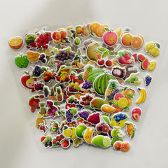 8 Sheets Cartoon Fruit Self Adhesive Stickers for Stationery Scrapbooking