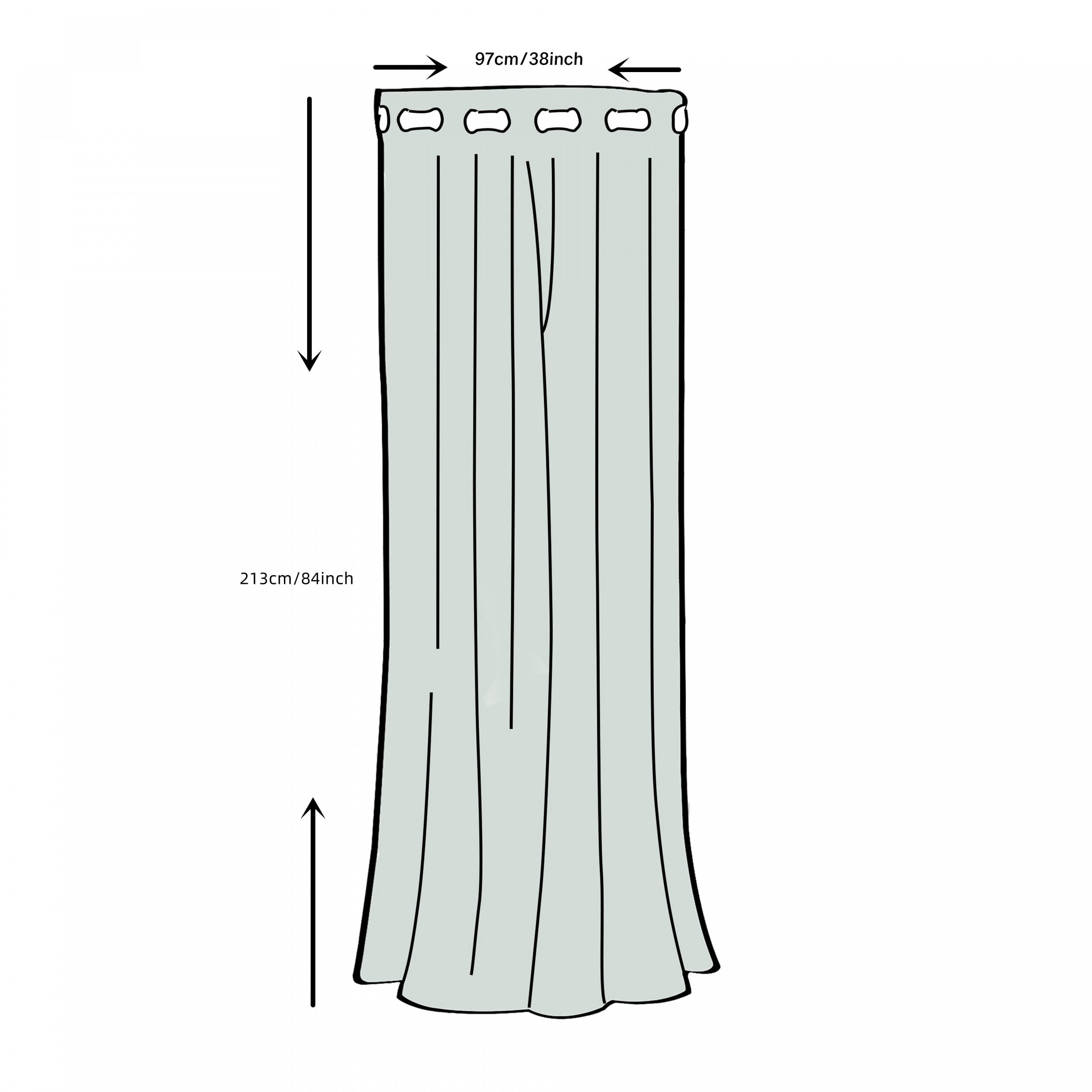 Thermal Insulated Blackout Curtains Rod Pocket Silvery Gray