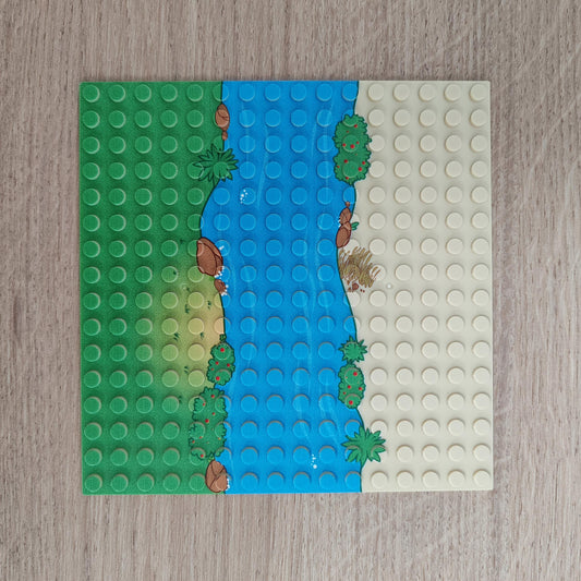 River & Grassland Pattern Baseplates + Classic Building Blocks