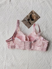 Contrast Lace Push Up Bra Women's Lingerie