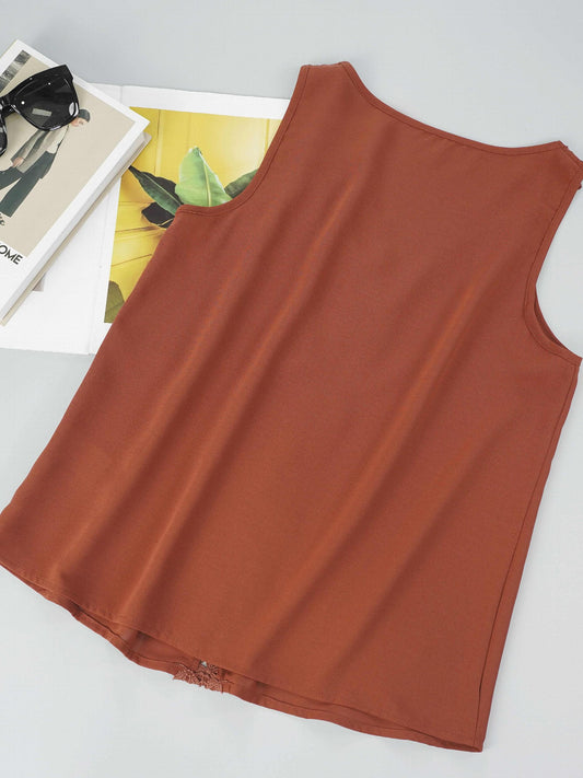 Sexy Lace Splicing V Neck Cami Top