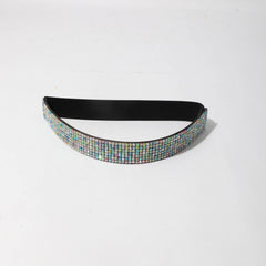 Full Rhinestone Elastic Belt Wide Waistband for Party