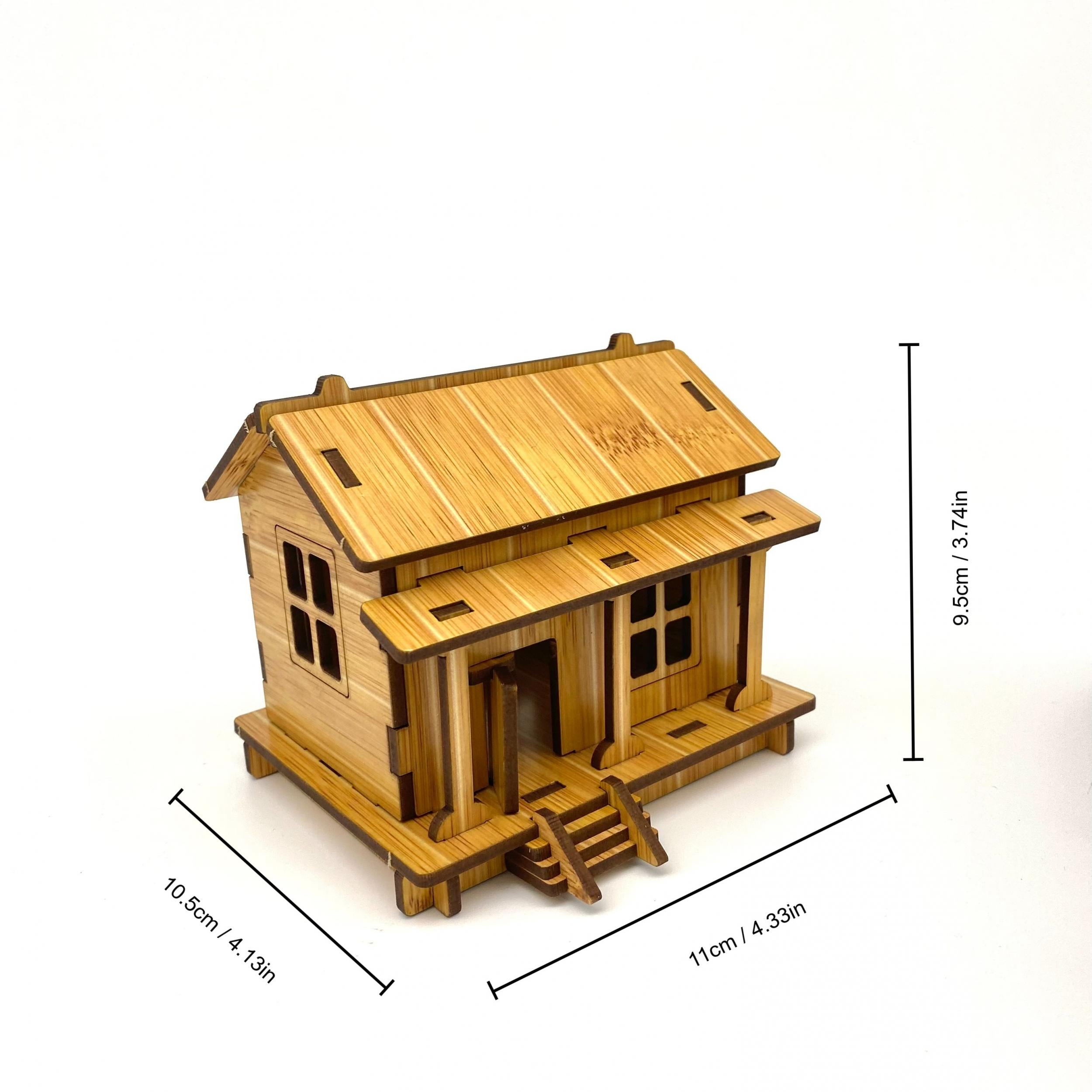 DIY Mini Cottage 3D Puzzle Model Kit Educational Brain Teaser Puzzles