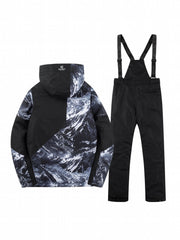 Men's Tie Dye Hooded Jacket & Trouser Ski Suit