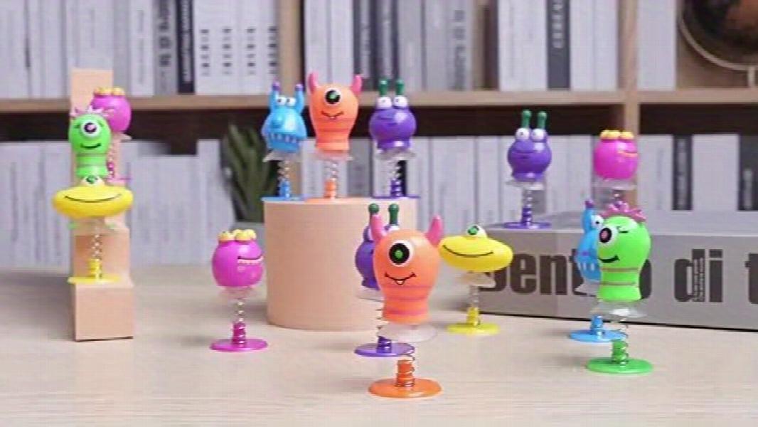 6pcs Jumping Pop It with Monster Sping Launcher Multicolor