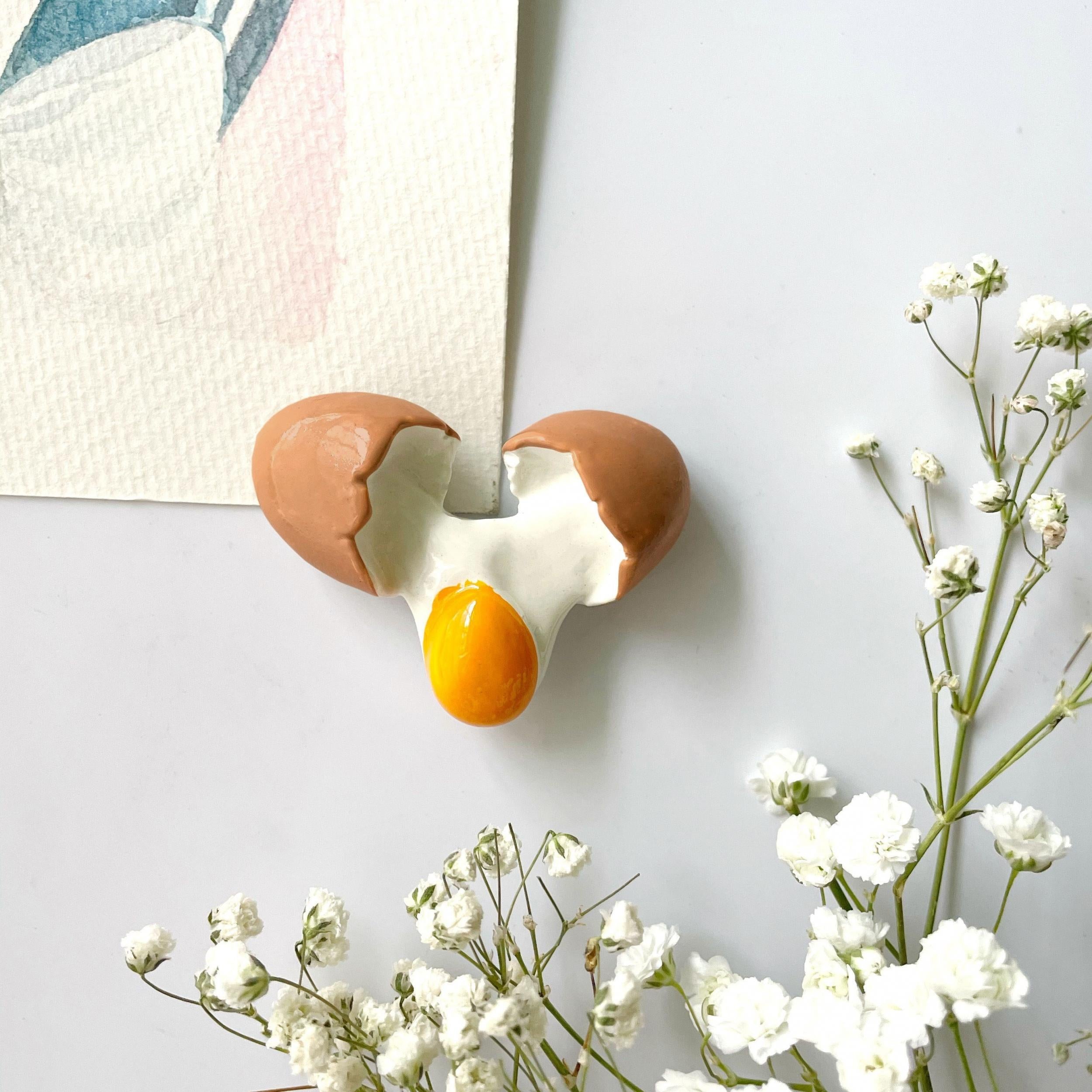 3D Fried Egg Fridge Magnet Resin Refrigerator Sticker for Home Decor
