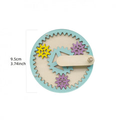 Wooden Fidget Gear Toy Kaleidoscope Wall Decor Sensory Learning DIY
