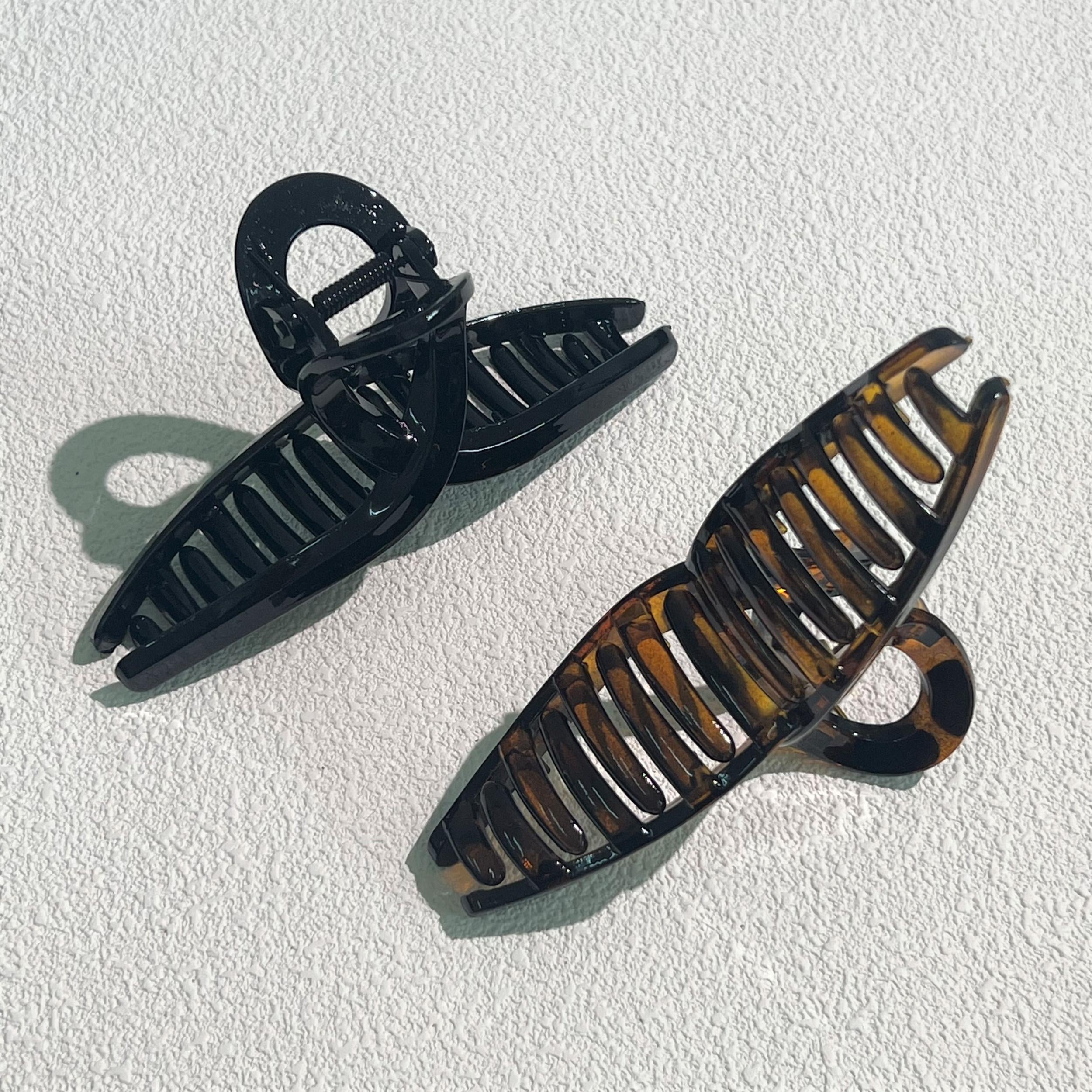 6pcs Large Hair Claw Vintage Solid Shark Claw Hair Accessories