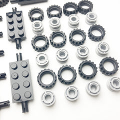 70pcs MOC Building Block Tire Set for DIY Automobile Tire Rim