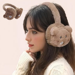 2 Pack Animal Earmuffs for Women - Adjustable Ear Warmers - Autumn & Winter