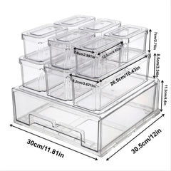 10pcs Refrigerator Storage Box Kitchen Food Storage Drawer Egg Box