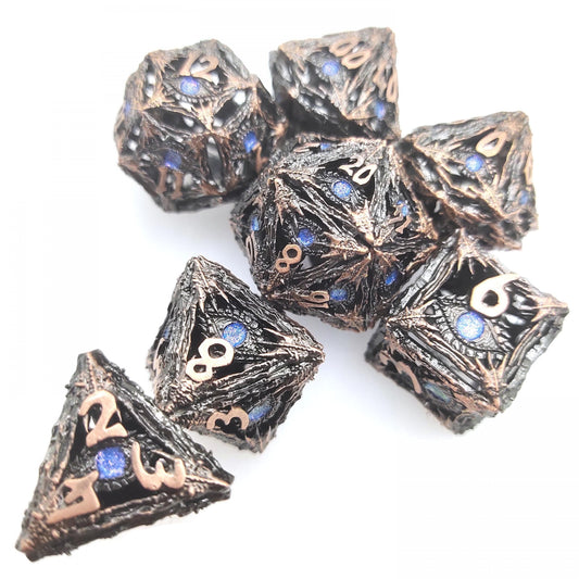 7pcs Metal Dice Set for Board Game Players