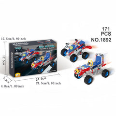 171pcs Retro Car Metal Assembly Building Blocks Nut Toy DIY Halloween