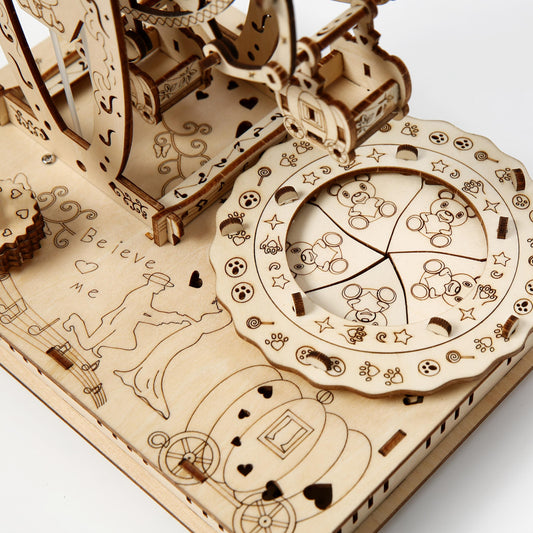3D Basswood Musical Ferris Wheel Puzzle Wooden Model