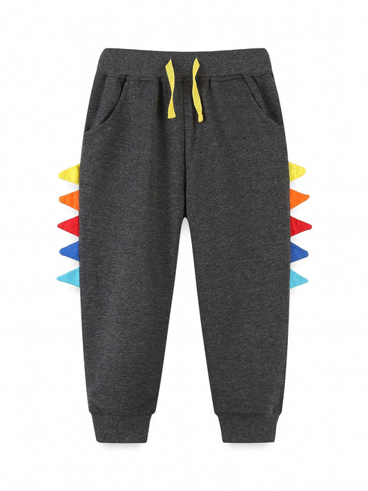 Dino Pattern Boys Active Sweatpants Jogger Sports Pants