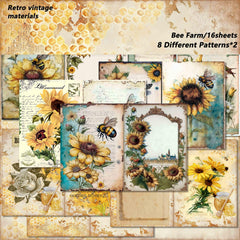 Bee Theme Scrapbook Paper 16 Sheets A5 20lb 98 Brightness - Clearance Sale