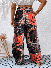 Women's Plus Painting Print High Rise Harem Trousers