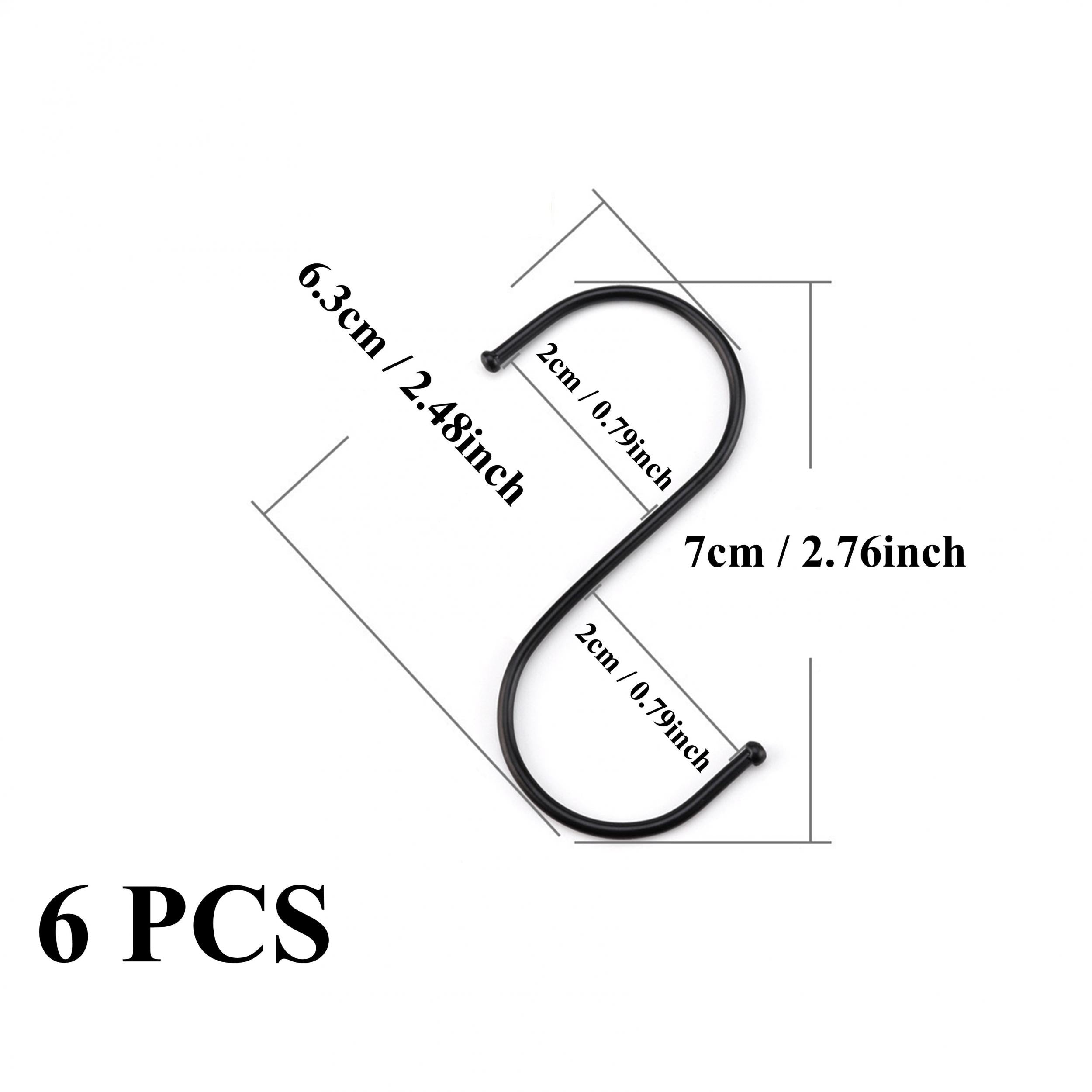 12pcs Heavy Duty S Hooks for Hanging in Kitchen, Bathroom, Bedroom
