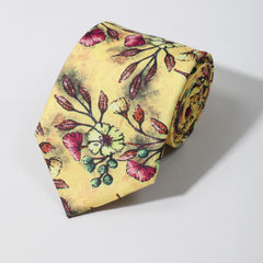 Men's Floral Cotton Tie for Fashion and Parties