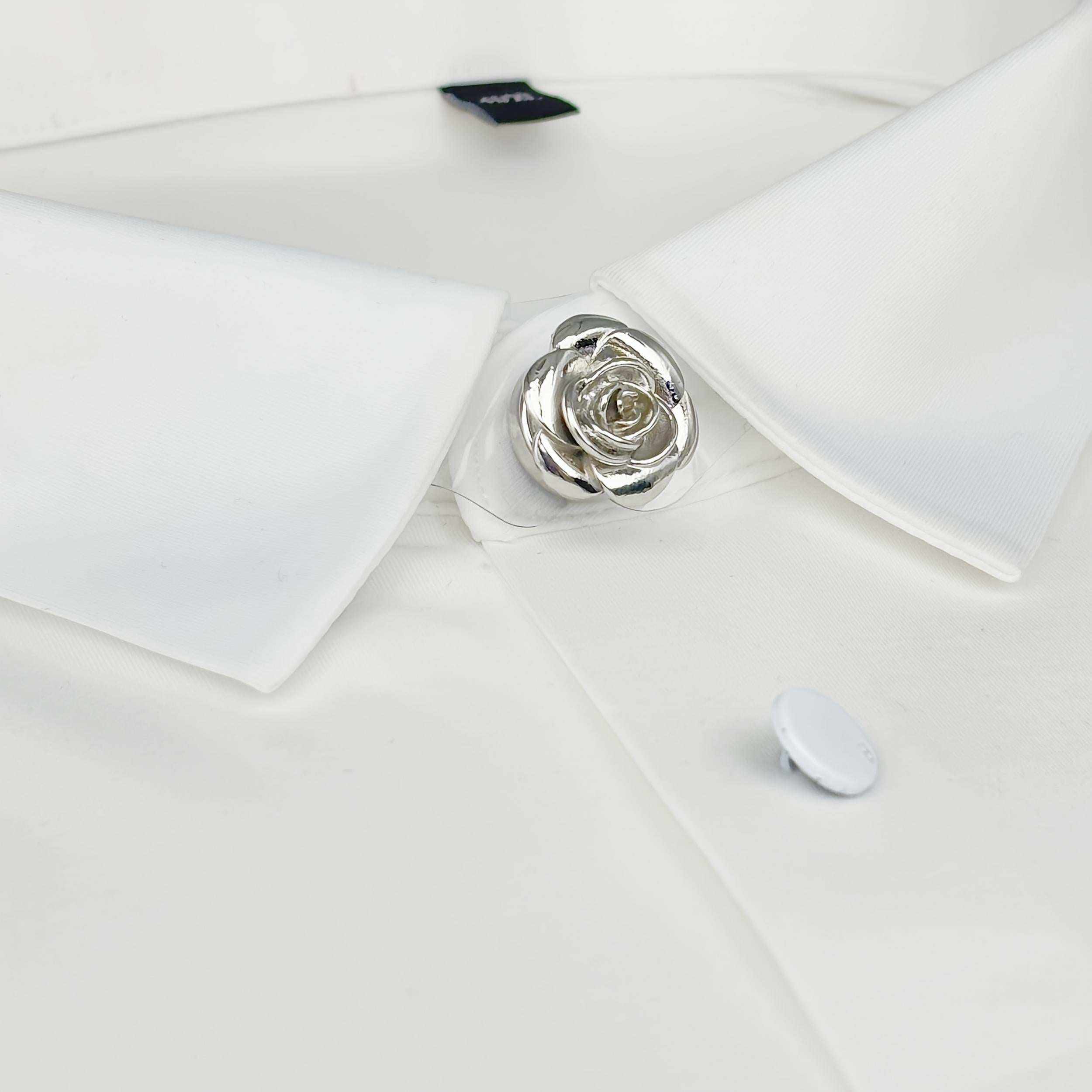 Deluxe Floral Buttons 2pcs Case Stitchless Simulated Flower Sewn Shirt Decor