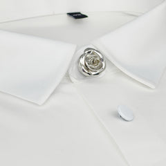 Deluxe Floral Buttons 2pcs Case Stitchless Simulated Flower Sewn Shirt Decor