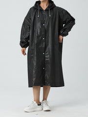Reusable Rain Poncho for Adults with Hood