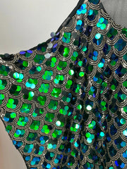 Women's Plus Glitter Sequin Batwing Sleeve Maxi Dress