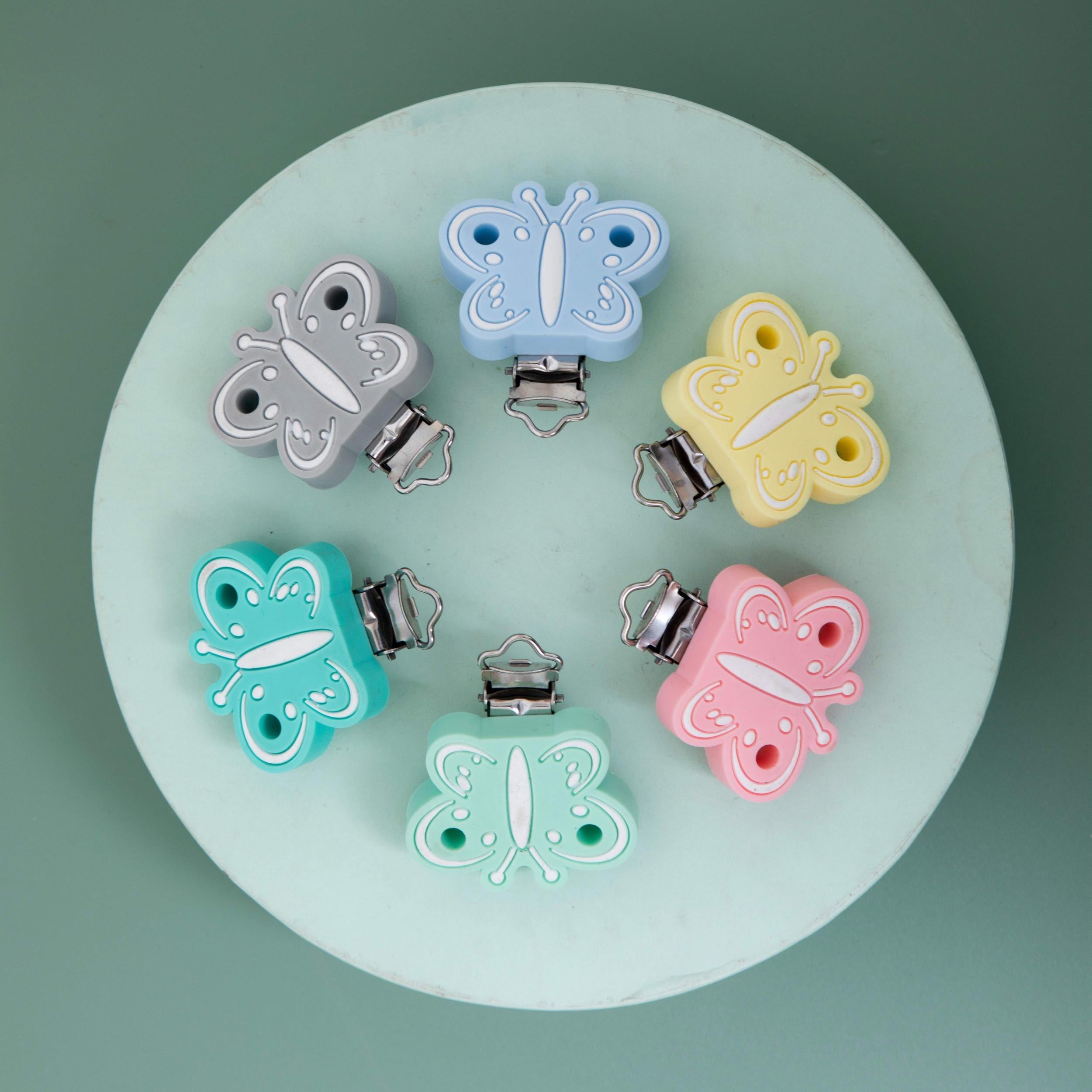Silicone Butterfly Pacifier Clip