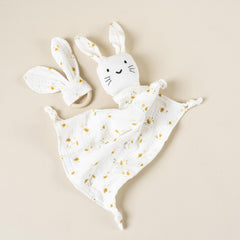 Baby Cotton Muslin Bib Teething Towel Doll Rabbit Toy