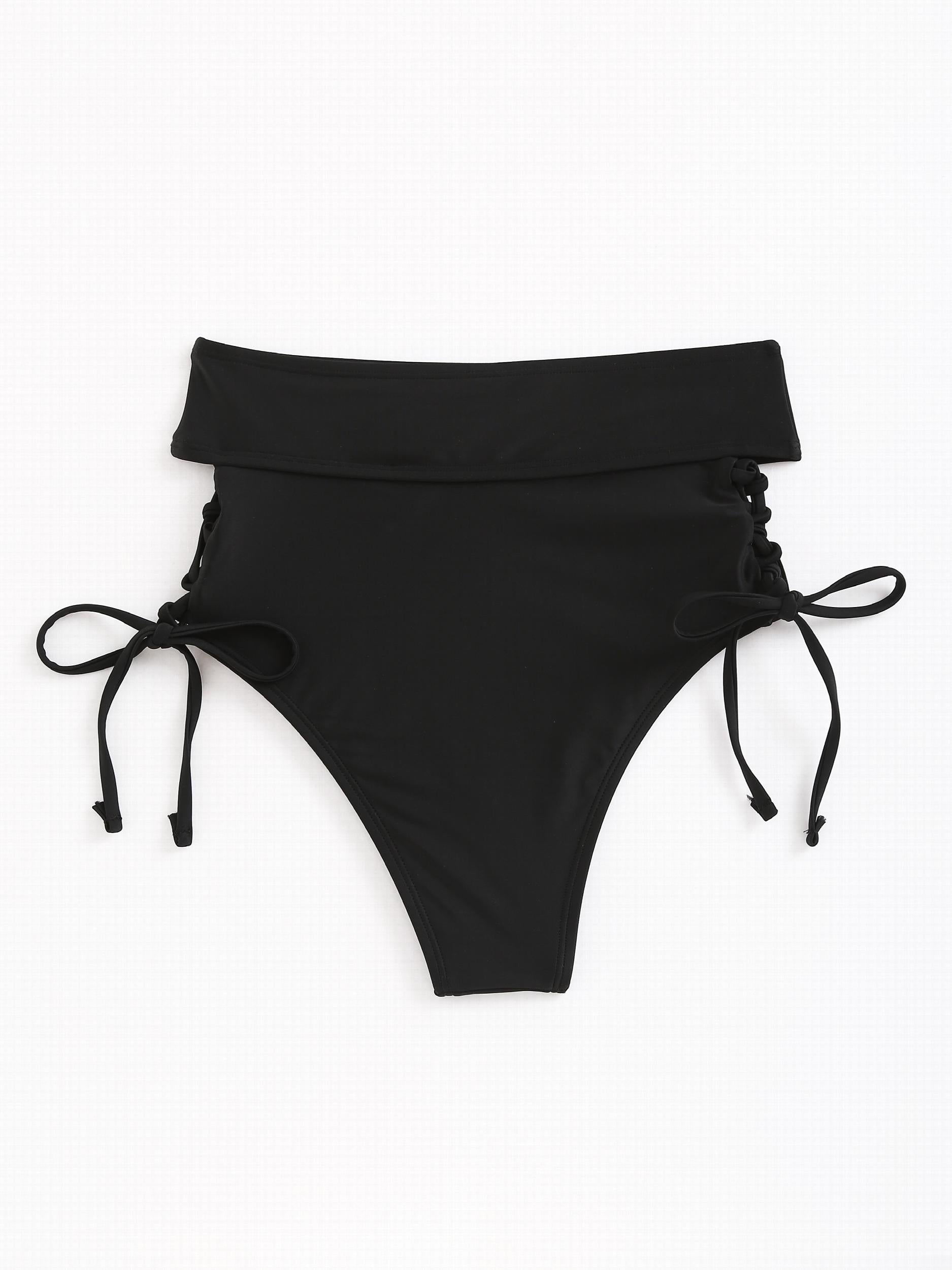 Sexy Criss Cross Strap Tie Side Bikini Bottom