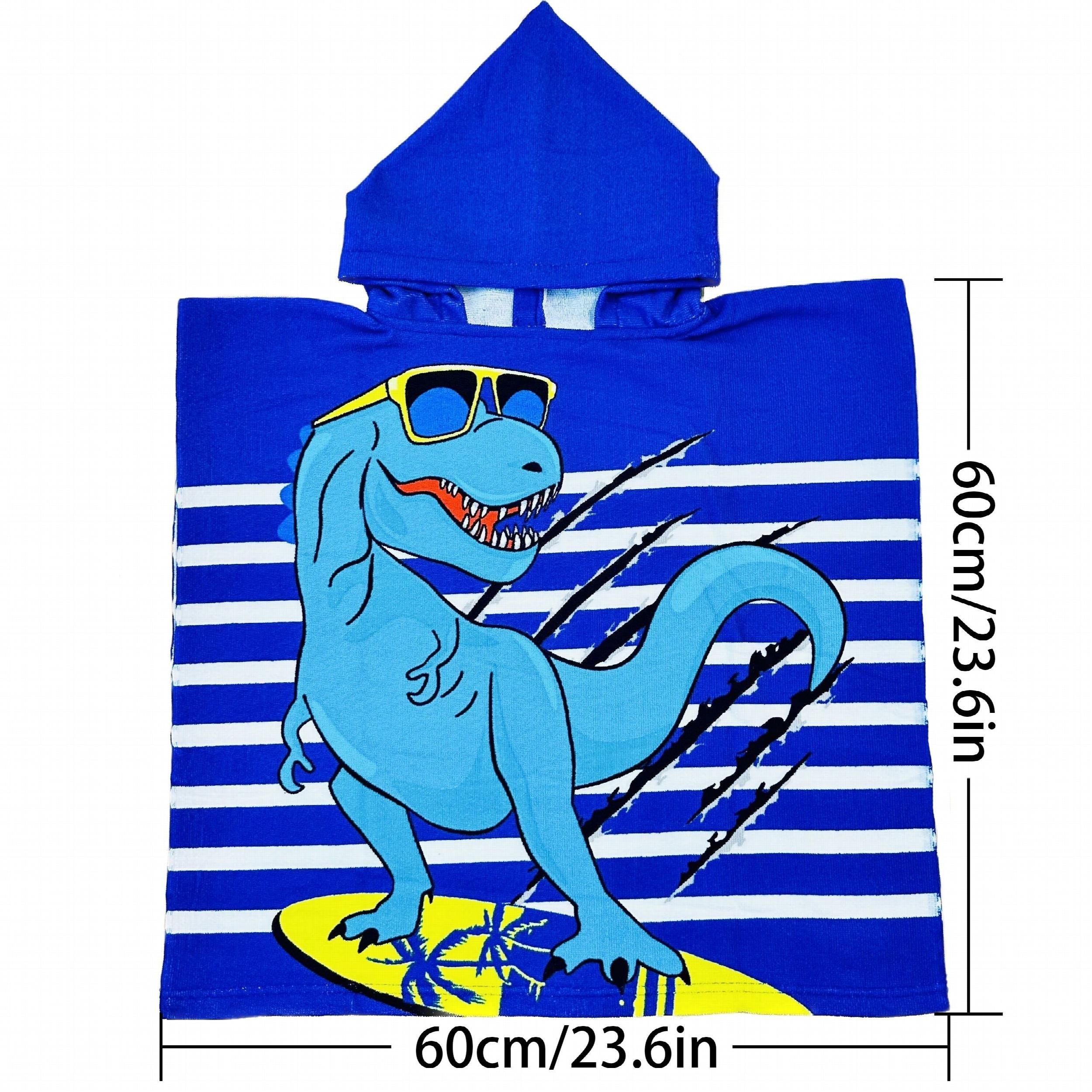 Kids Cartoon Hooded Bath Towel Quick Drying Absorbent Beach Towel