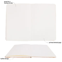 Dotted Journal A5 Hardcover Notebook 160 Ruled Pages Inner Pocket